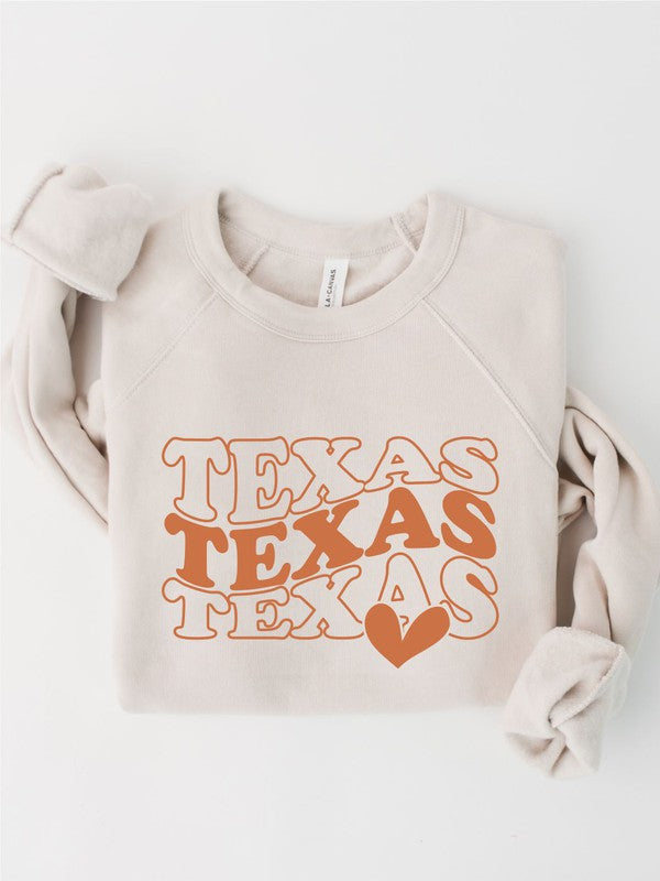 Groovy Texas Heart Crewneck Sweatshirt